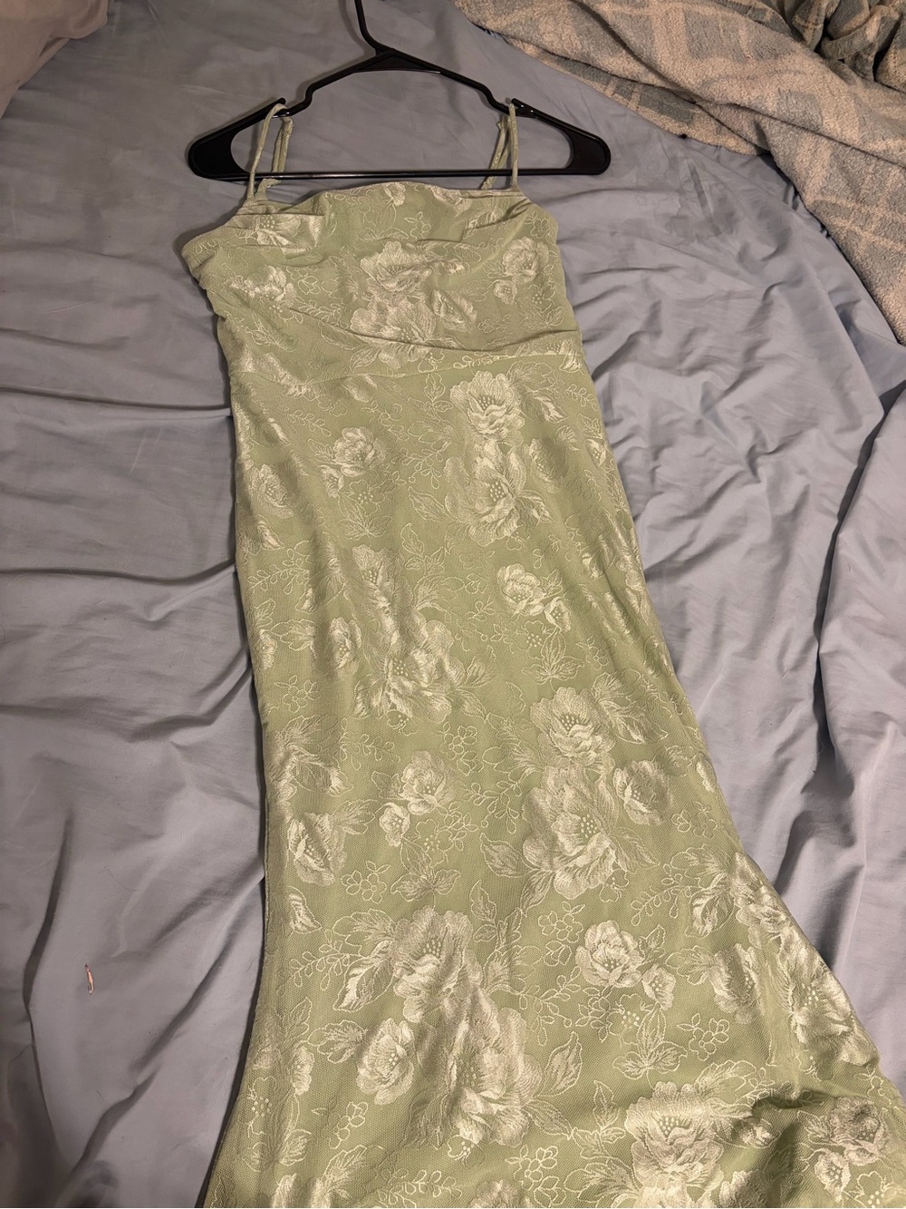 Windsor Light Green Floral Slip Dress